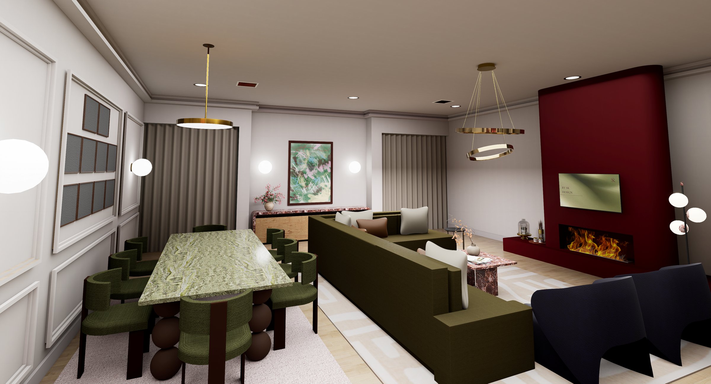 Warm lounge interior by BY SK DESIGN